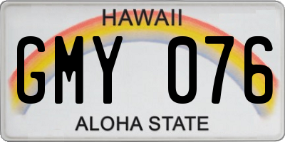 HI license plate GMY076