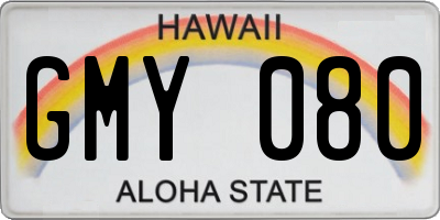 HI license plate GMY080