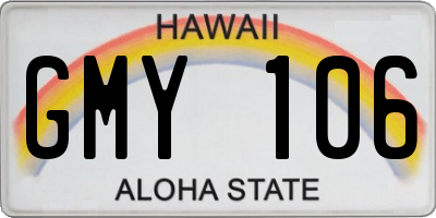 HI license plate GMY106