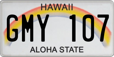 HI license plate GMY107