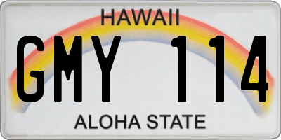 HI license plate GMY114