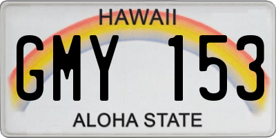 HI license plate GMY153