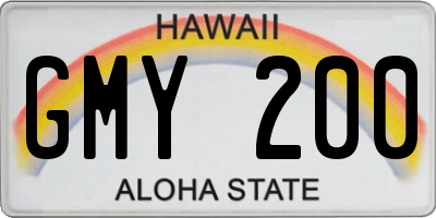 HI license plate GMY200