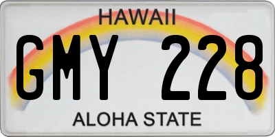 HI license plate GMY228