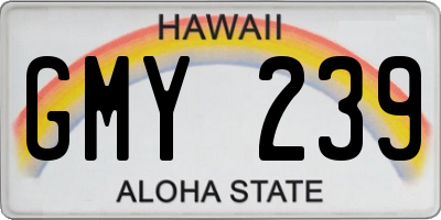 HI license plate GMY239