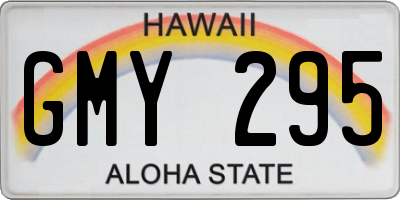HI license plate GMY295