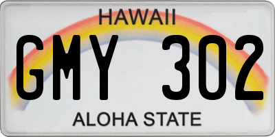 HI license plate GMY302