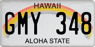 HI license plate GMY348