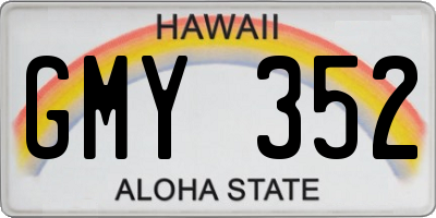 HI license plate GMY352
