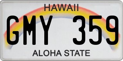 HI license plate GMY359