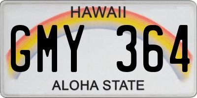 HI license plate GMY364