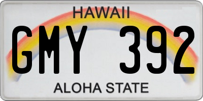 HI license plate GMY392