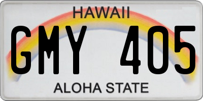 HI license plate GMY405