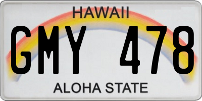 HI license plate GMY478