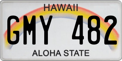 HI license plate GMY482