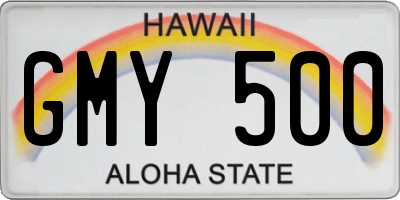 HI license plate GMY500