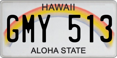 HI license plate GMY513