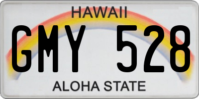 HI license plate GMY528