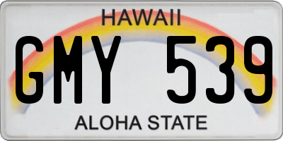 HI license plate GMY539
