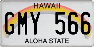 HI license plate GMY566