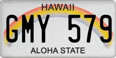 HI license plate GMY579