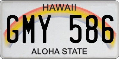 HI license plate GMY586