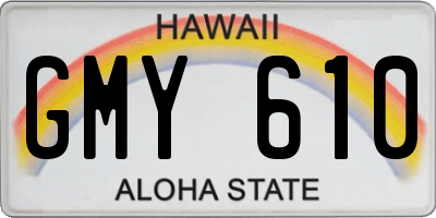 HI license plate GMY610
