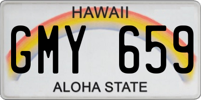 HI license plate GMY659