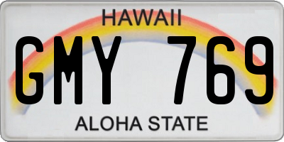 HI license plate GMY769