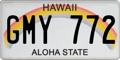 HI license plate GMY772