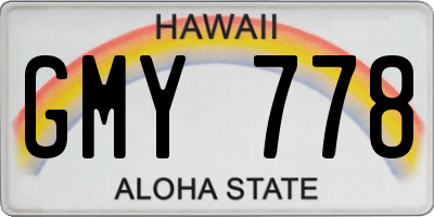 HI license plate GMY778