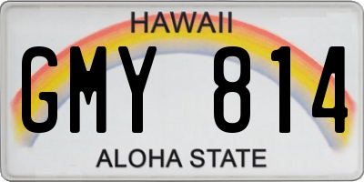 HI license plate GMY814