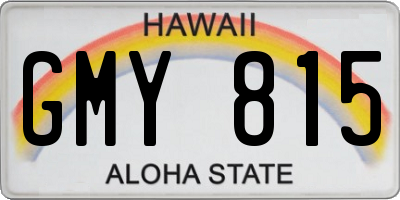 HI license plate GMY815