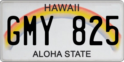 HI license plate GMY825
