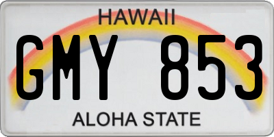 HI license plate GMY853
