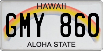 HI license plate GMY860