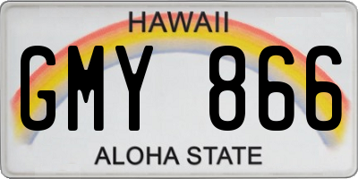 HI license plate GMY866
