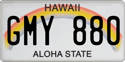HI license plate GMY880