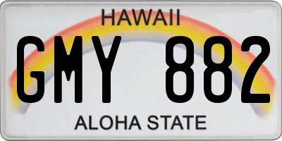 HI license plate GMY882