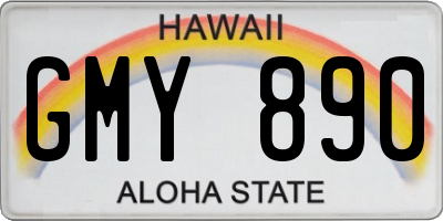 HI license plate GMY890