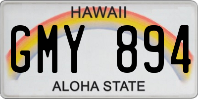 HI license plate GMY894