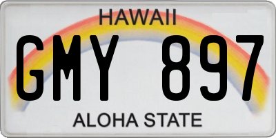 HI license plate GMY897