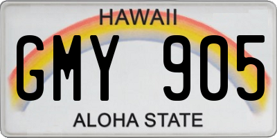HI license plate GMY905