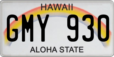 HI license plate GMY930