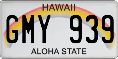 HI license plate GMY939