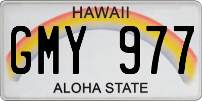 HI license plate GMY977