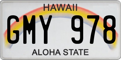 HI license plate GMY978