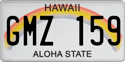 HI license plate GMZ159