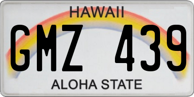 HI license plate GMZ439