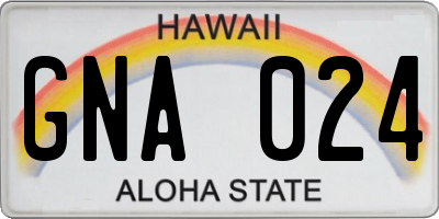 HI license plate GNA024